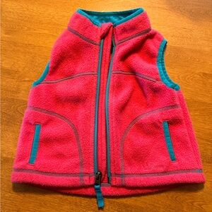Pink L. L. Bean zip up vest 12-18 months